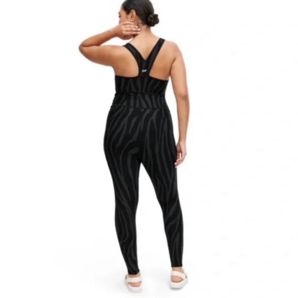 DVF for target Tonal Zebra Racerback Jumpsuit. NWT Diane Von Furstenberg.M